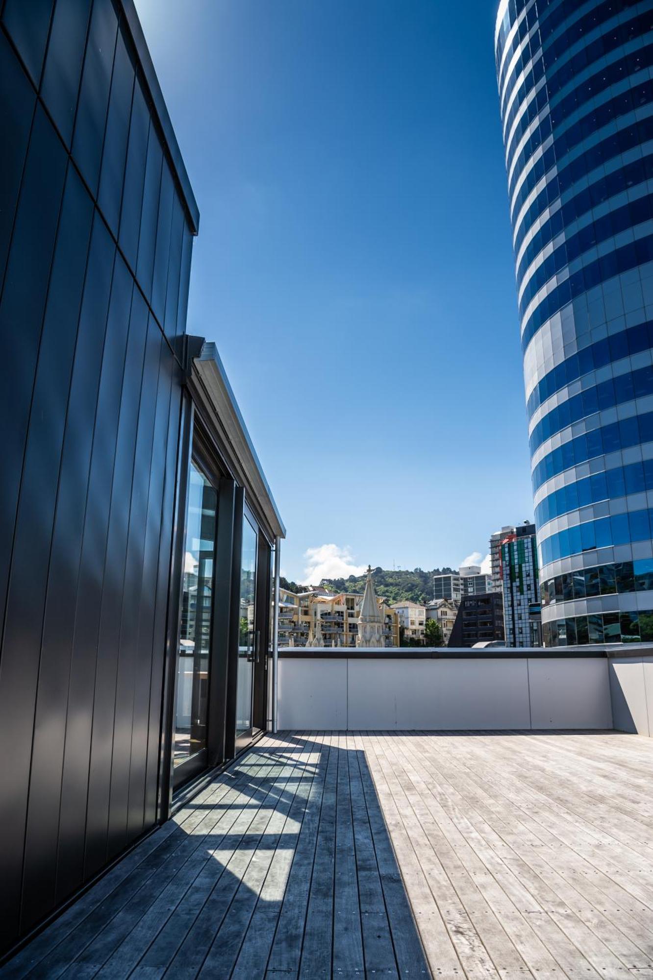 Boulcott Suites Wellington Exterior foto The view from the top of the building