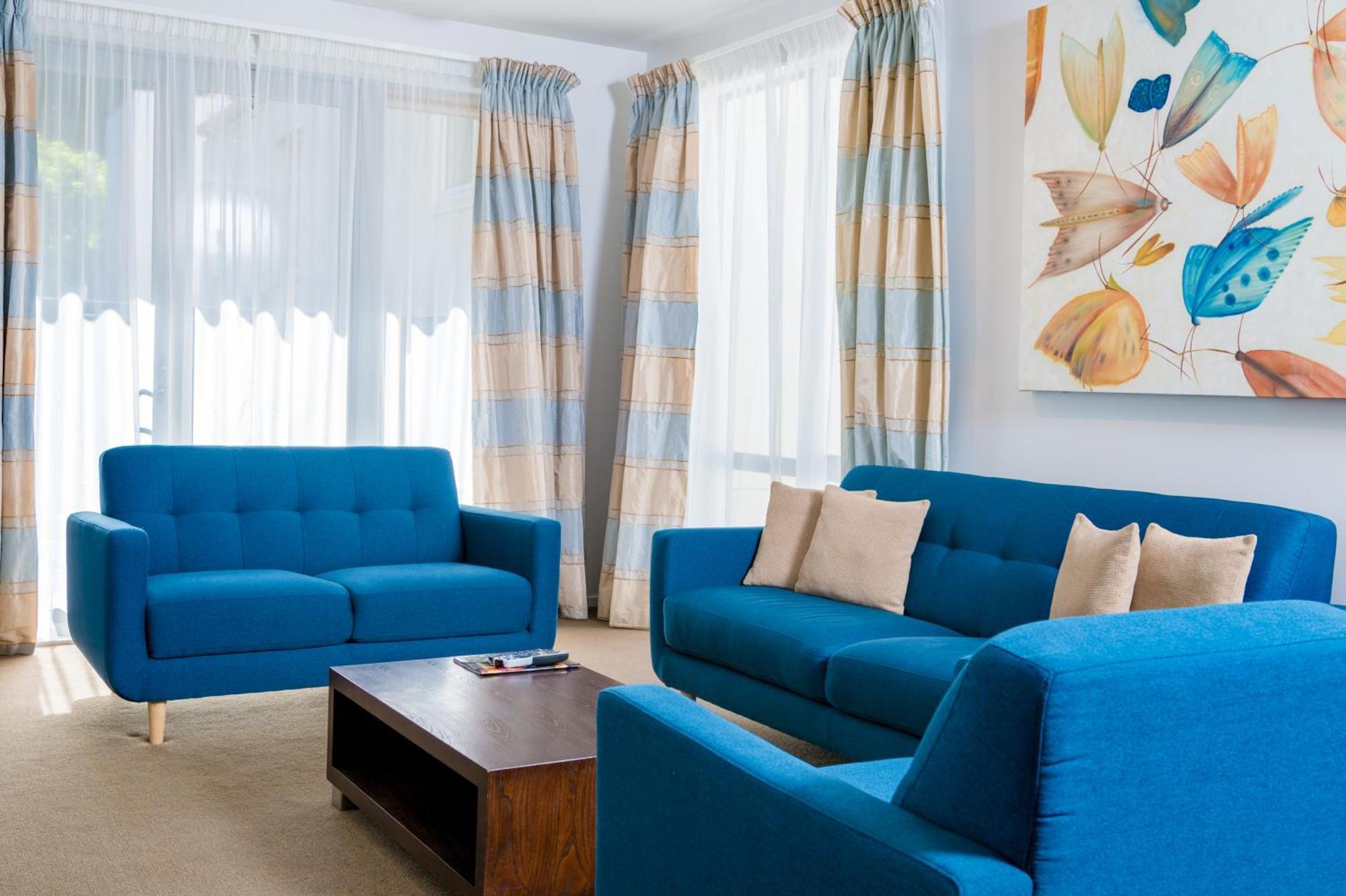 Boulcott Suites Wellington Exterior foto A living room in a typical apartment